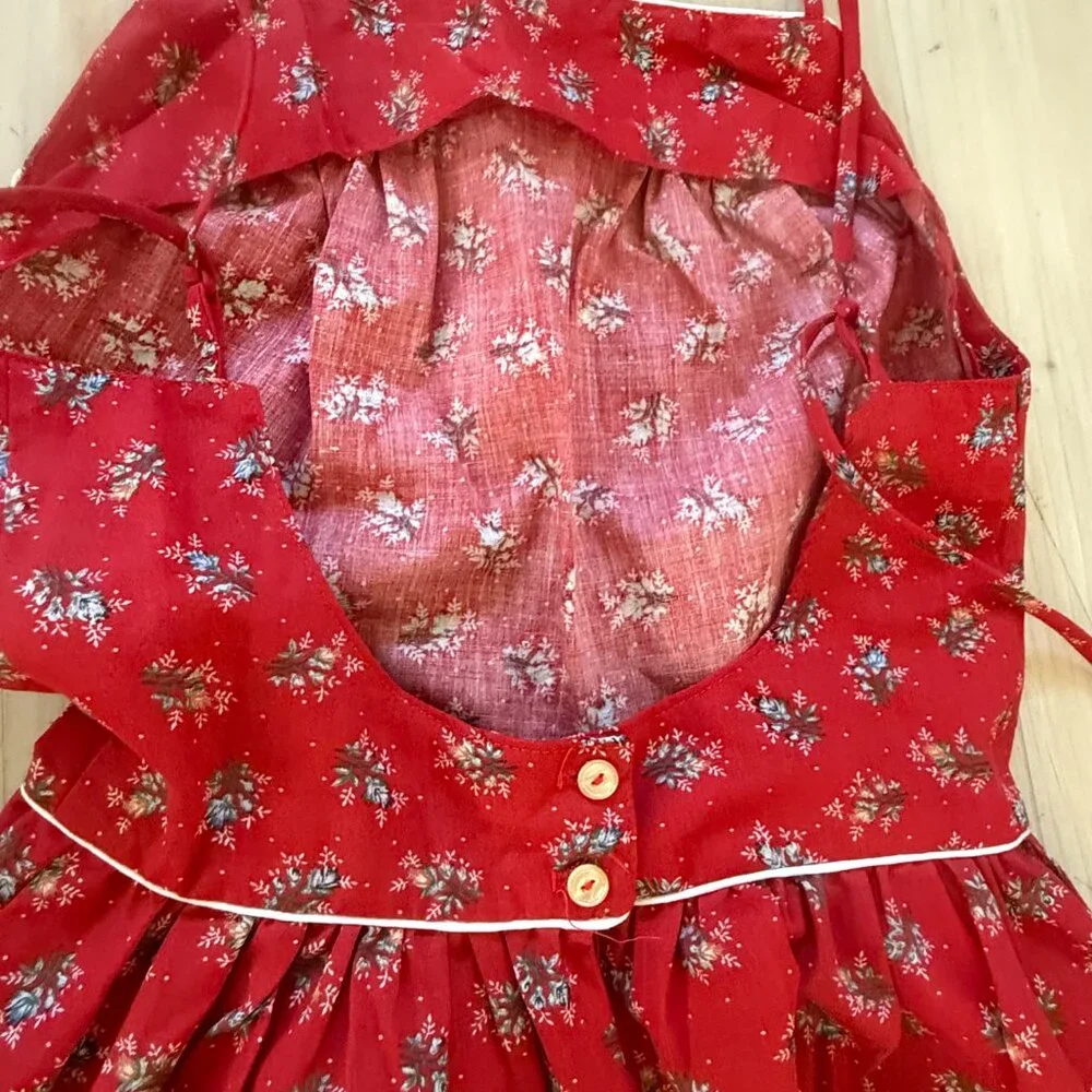 Byer Too! Vintage Open Back Strap Flowered Sun Dress Sz. XS 70's Prairie Core - Picture 10 of 16